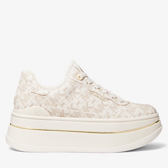 Michael Kors Hayes Empire Signature Logo Platform Sneaker - Picture 3 of 14